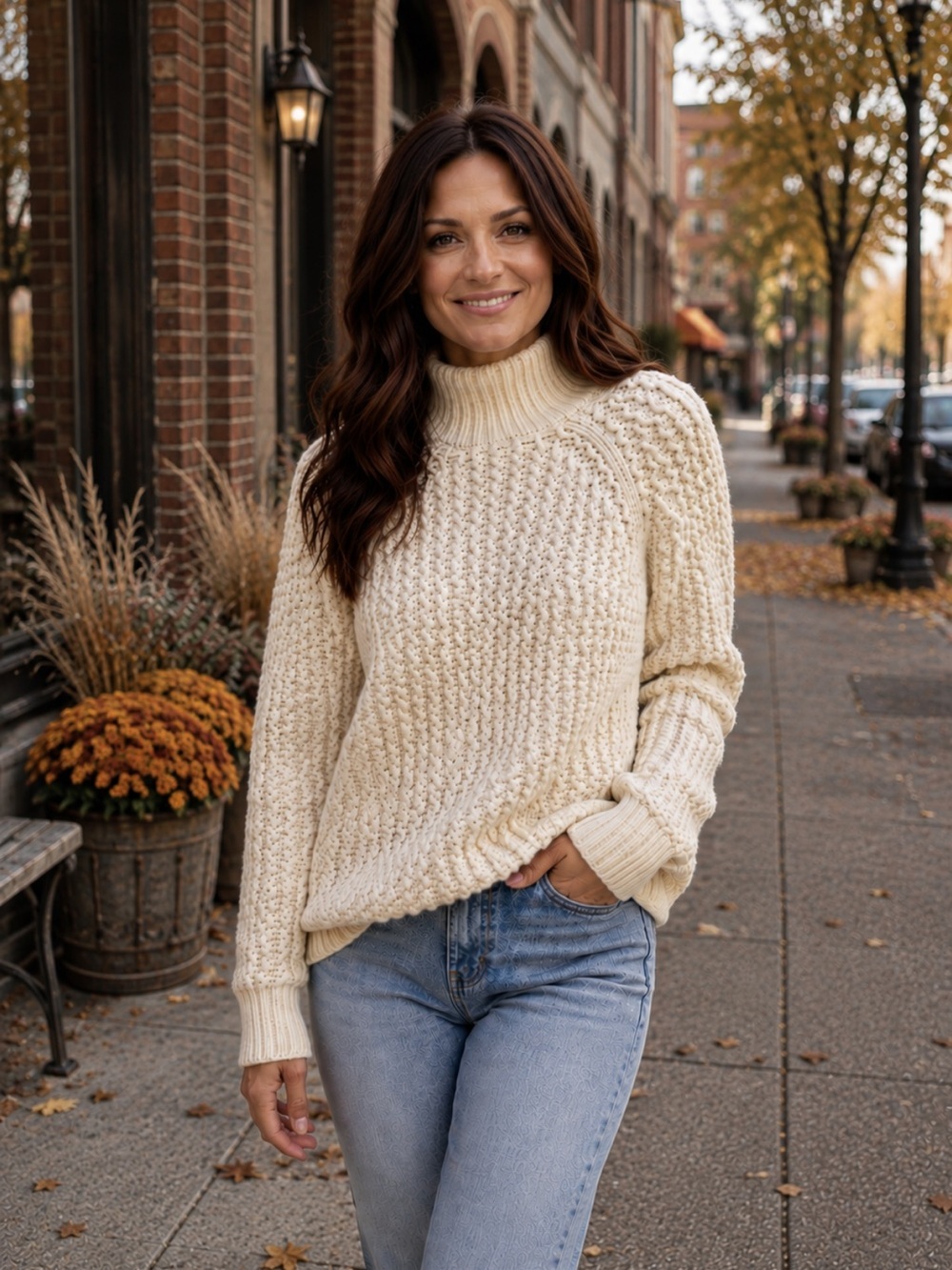 CLUB MONACO Italian Yarn Alpaca Wool Sweater Cream Size XS